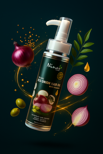 Red Onion Hair Oil – Strengthen Hair & Reduce Hair Fall - 200 ml