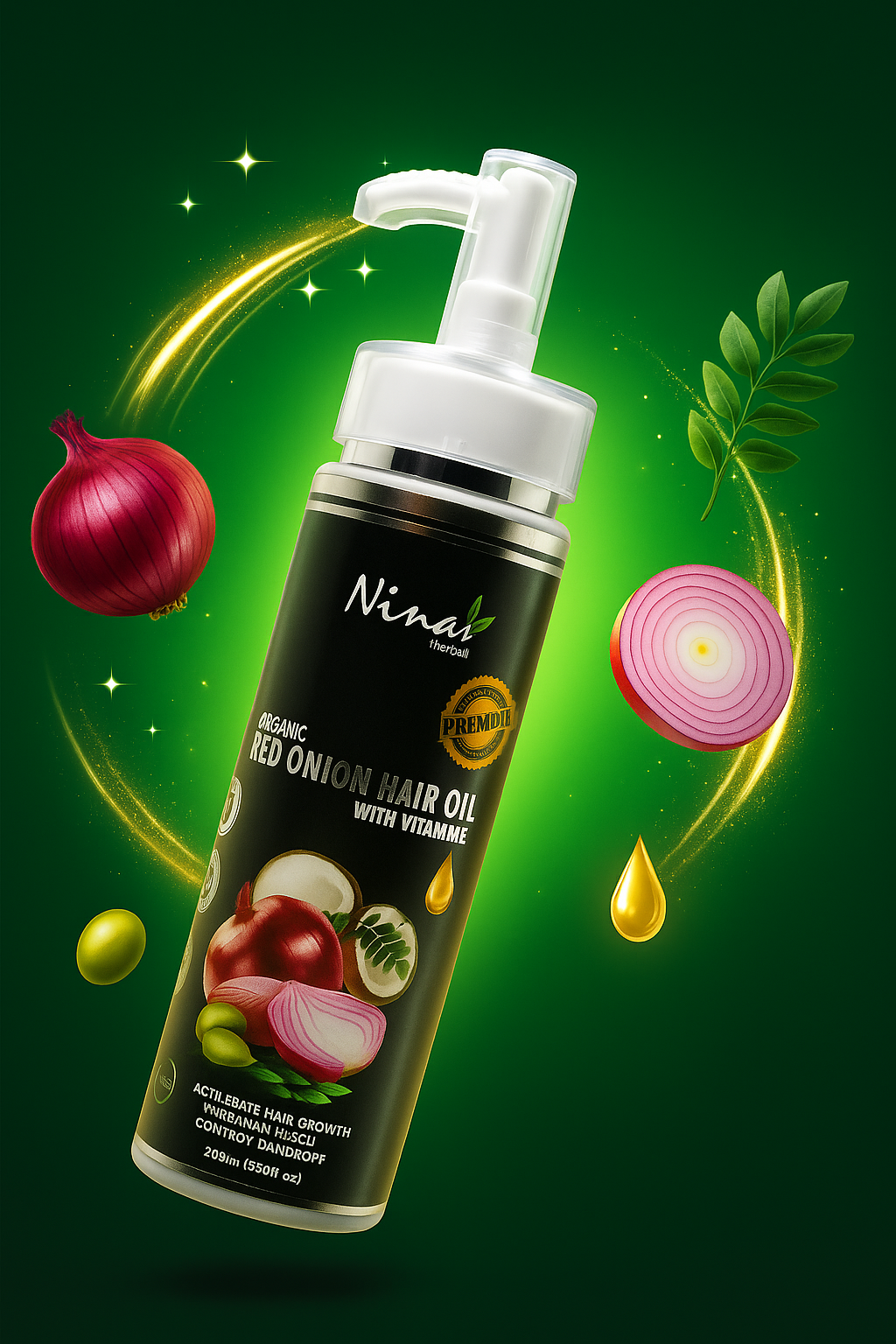 Red Onion Hair Oil – Strengthen Hair & Reduce Hair Fall - 200 ml