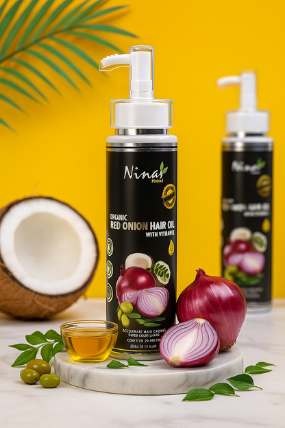 Red Onion Hair Oil – Strengthen Hair & Reduce Hair Fall - 200 ml